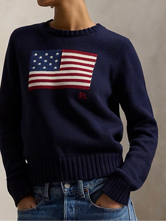 Polo Ralph Lauren Sweaters - Polo by Ralph Lauren - The Iconic Flag Sweater in Navy Blue